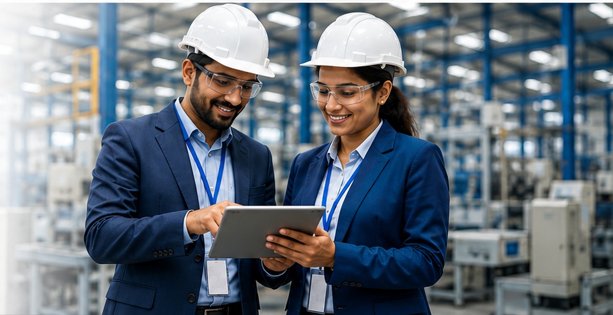 Manufacturing team reviewing ZED implementation
